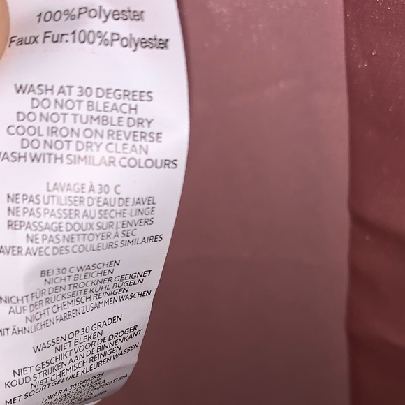 NWT Boohoo Gemma Collins Short Kimono Robe W/ Fluffy Sleeve Pink Women’s Size 18 - Picture 14 of 16